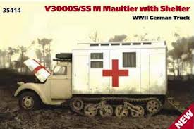 Сборная модель ICM 35414 V3000S/SS M «Мул» германский полугусеничный санитарный грузовик, 1/35