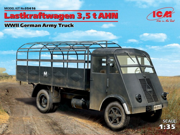 Сборная модель ICM 35416 Lastkraftwagen 3,5 t AHN, Грузовой автомобиль германской армии II MB, 1/35
