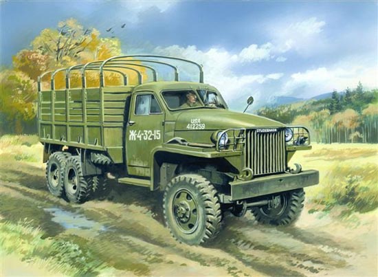 Сборная модель ICM 35511 US6 «Студебекер» американский армейский грузовик, 1/35