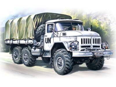 Сборная модель ICM 72811 Зил-131 армейский грузовик, 1/72