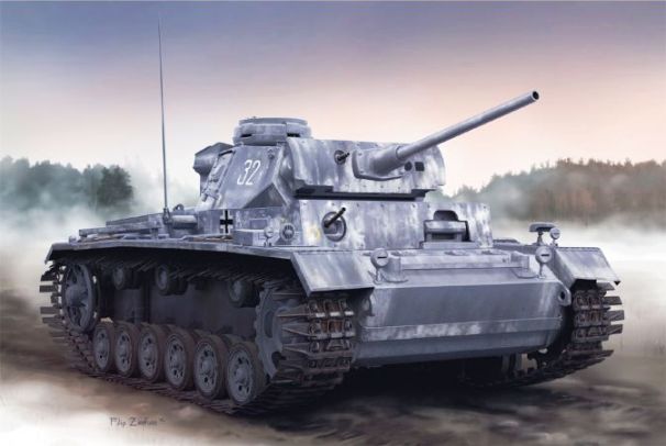 Сборная модель Dragon 6387 Танк Pz.Kpfw.III Ausf. (Поздняя версия, зимние траки), 1/35