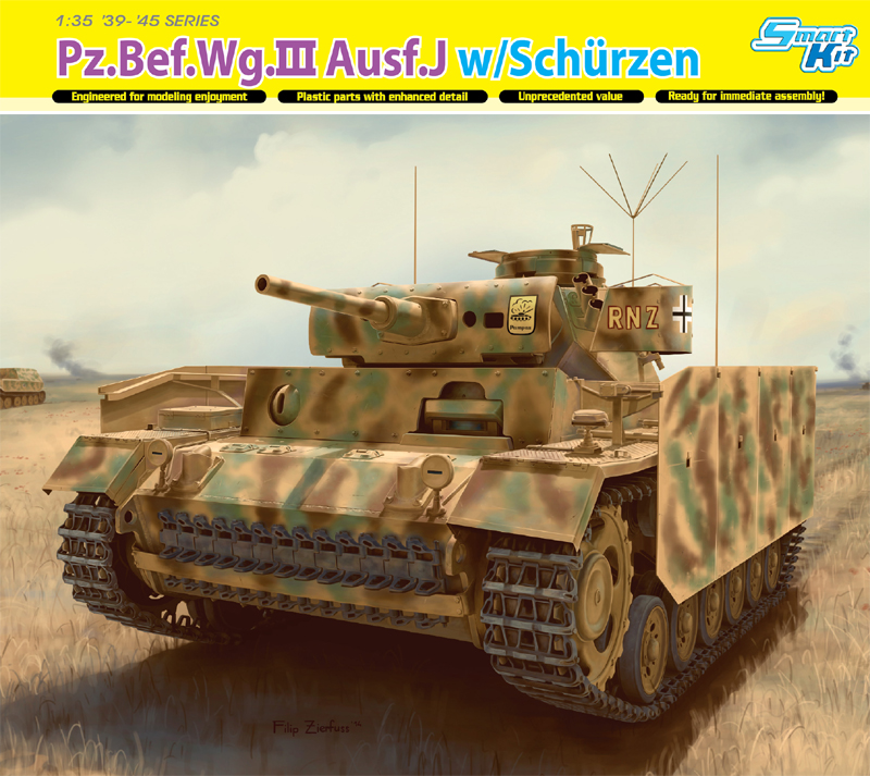 Сборная модель Dragon 6570 Немецкий танк Pz.Bef.Wg.III Ausf.J