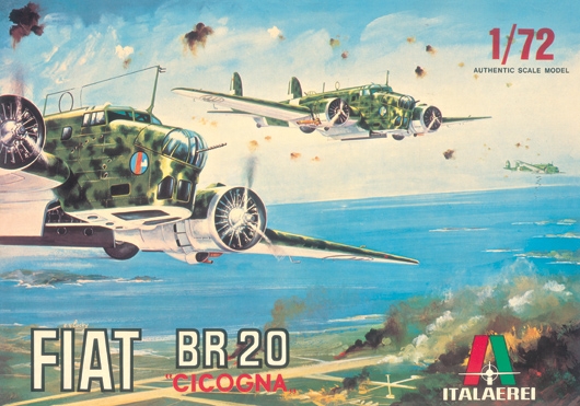 Сборная модель Italeri 103 Фиат BR.20 «Чиконья» итальянский средний бомбардировщик, 1/72