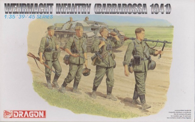 Сборная модель Dragon 6105 Солдаты Пехота Вермахта, операция Барбаросса, 1941, 1/35