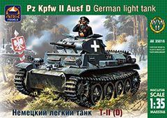 Сборная модель ARK-models 35016 Немецкий лёгкий танк Pz.Kpfw.II Ausf.D, 1/35