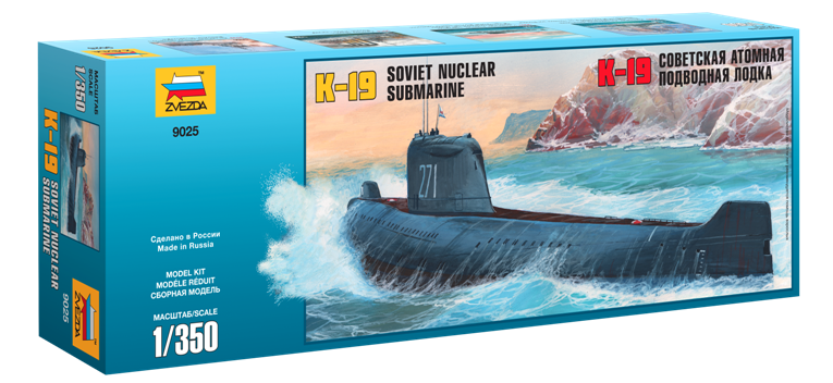 Сборная модель Звезда 9025 Советская атомная подводная лодка К-19, 1/350