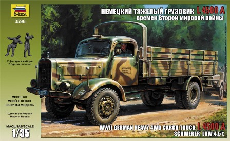 Сборная модель Немецкий тяжелый грузовик L 4500A времен Второй Мировой Войны
